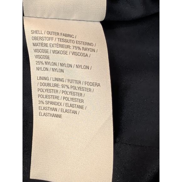 G.I.L.I. Womens Blue Velvet Blazer SZ 6 Black Satin Shawl Lapel Holiday Glam - Picture 12 of 14